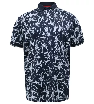 Polo hawaïen bleu manche courte 3XL à 6XL - WOOLWICH