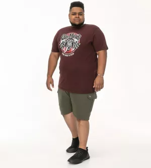 T-shirt Mélange de bordeaux Gas Monkey Garage-5XL