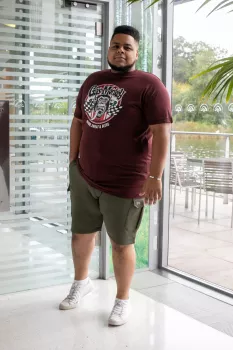 T-shirt Mélange de bordeaux manche courte 3XL à 6XL - Gas Monkey Garage-3XL