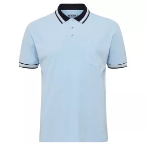Polo bleu clair manche courte 3XL à 8XL