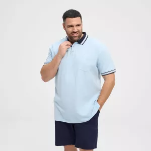 Polo bleu clair manche courte 3XL à 8XL-3XL