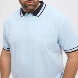 Polo bleu clair manche courte 3XL à 8XL-8XL