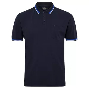 Polo bleu nuit manche courte 3XL à 8XL