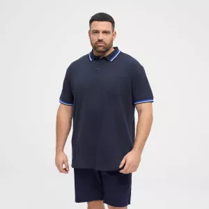 Polo bleu nuit manche courte 3XL à 8XL-8XL