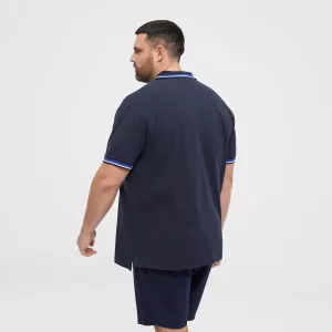 Polo bleu nuit manche courte 3XL à 8XL-5XL