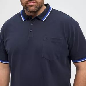 Polo bleu nuit manche courte 3XL à 8XL-5XL