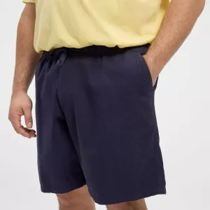   Short en jean à taille élastique bleu nuit -7XL