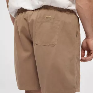   Short en jean à taille élastique sable foncé grande taille 3XL - 8XL-8XL