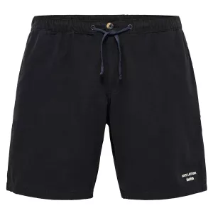   Short en jean à taille élastique noir -3XL