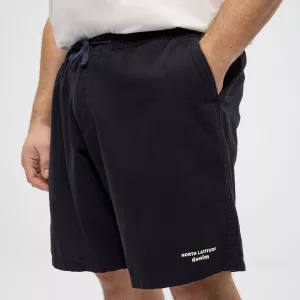   Short en jean à taille élastique noir -3XL