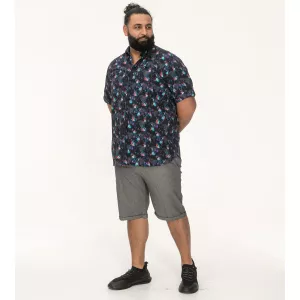 Chemise noire manche courte de 3XL à 6XL-5XL