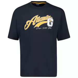 Tshirt Grande Taille bleu marine motif Atlanta-3XL