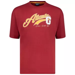 Tshirt Grande Taille bordeaux motif Atlanta