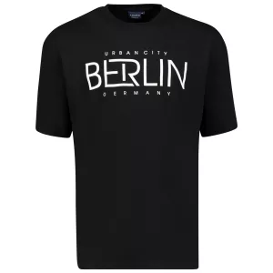 Tshirt Grande Taille noir motif Berlin
