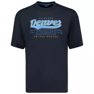 Tshirt Grande Taille bleu marine motif Denver