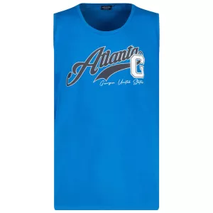 Débardeur Grande Taille bleu azur motif Atlanta