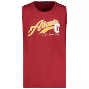 Débardeur Grande Taille bordeaux motif Atlanta