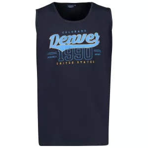 Débardeur Grande taille bleu marine motif Denver-9XL