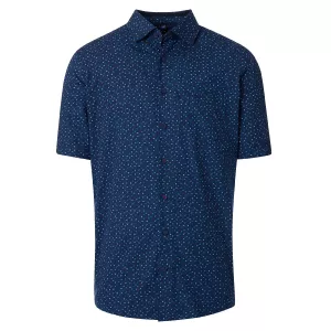Chemise manche courte bleu marine de 2XL à 6XL-2XL