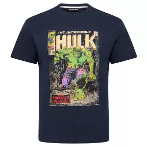 T-shirt manche courte bleu marine Marvel Hulk de 3XL à 8XL