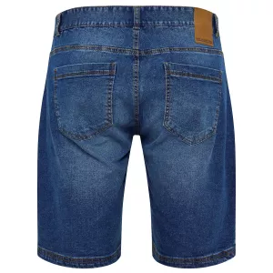 Shorts en jean bleu délavé grande taille homme-P46