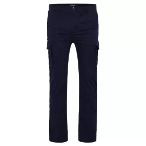 Pantalon cargo bleu nuit taille élastique