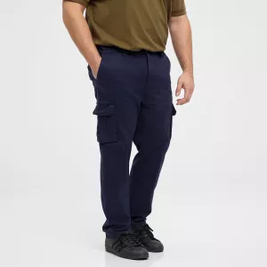 Pantalon cargo bleu nuit taille élastique-2XL