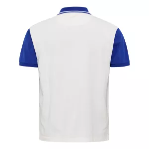 Polo blanc  brodé manches contrastées 3XL à 8XL-7XL