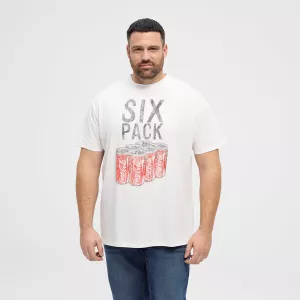 T-shirt manche courte blanc coca-cola six pack de 3XL à 8XL-4XL