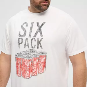 T-shirt manche courte blanc coca-cola six pack de 3XL à 8XL-7XL