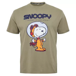 T-shirt manche courte kaki Snoopy astronaute