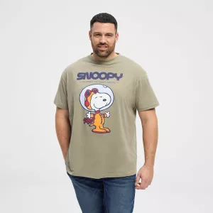 T-shirt manche courte kaki Snoopy astronaute-3XL