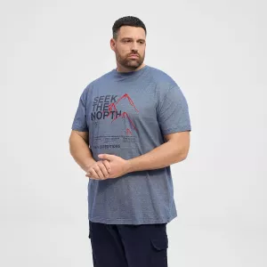 T-shirt ligné bleu  Seek the North-3XL