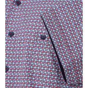 Chemise manche courte rouge et bleu-2XL