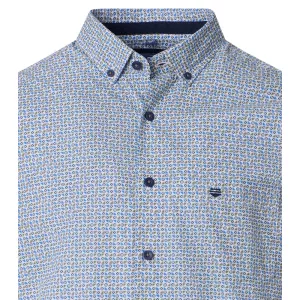 Chemise manche courte vert et bleu-3XL