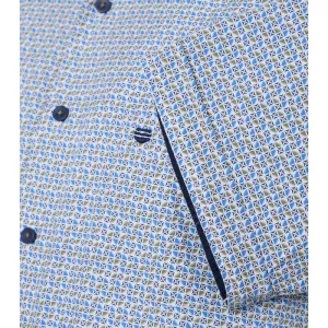 Chemise manche courte vert et bleu-2XL