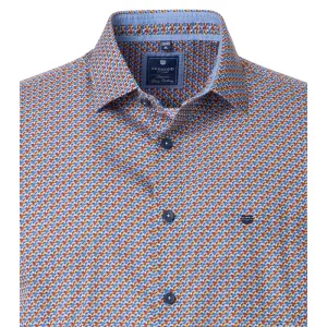 Chemise manche courte orange, rouge et bleu-4XL