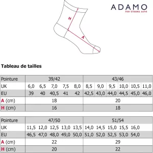 2 Paires de Chaussettes de sport noire-47/50