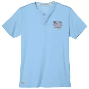 T-shirt henley bleu clair Surfing grande taille