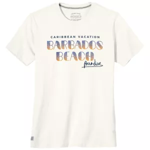 T-shirt Barbados blanc-cassé grande taille
