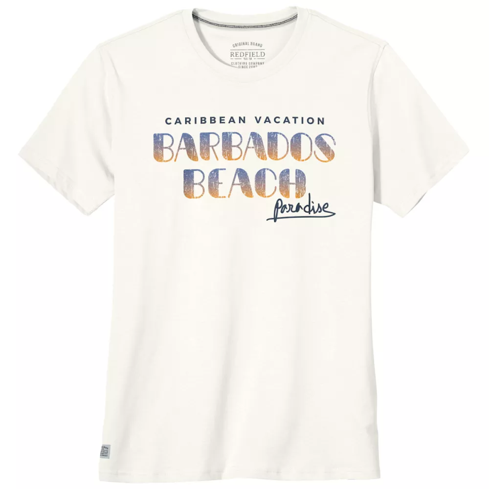 T-shirt Barbados blanc-cassé grande taille-3XL