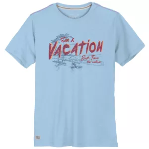 T-shirt Vacation bleu clair grande taille
