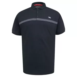 Polo D555 STAFFORD noir bandes brodées