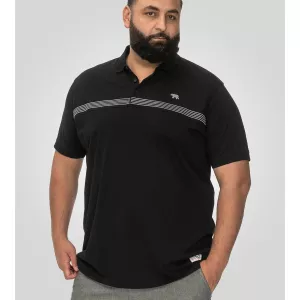 Polo D555 STAFFORD noir bandes brodées-3XL