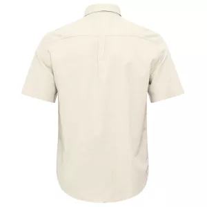 Chemise manche courte en coton lin blanc-cassé-XLT