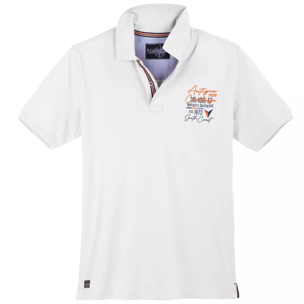 Polo Redfield marin blanc imprimé poitrine-10XL