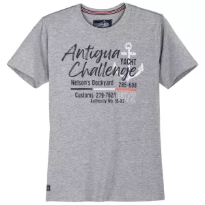 T-shirt Redfield Anker gris chiné imprimé marin