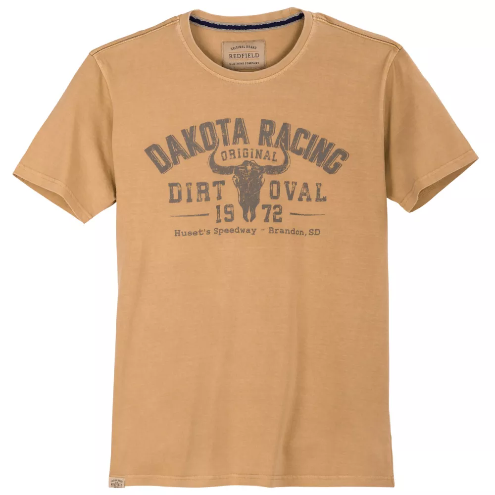 T-shirt Redfield Dakota Racing Jaune ocre délavé -7XL