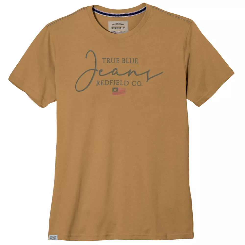 T-shirt Redfield imprimé Jeans Jaune ocre casual-3XL