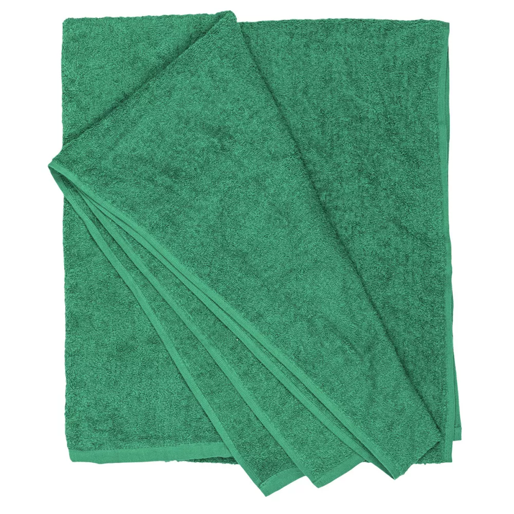 Serviette essuie de bain XXL vert foncé 100 x 220 cm--